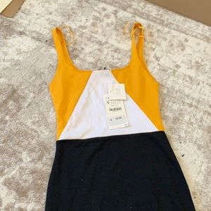Color block body con strap dress Zara